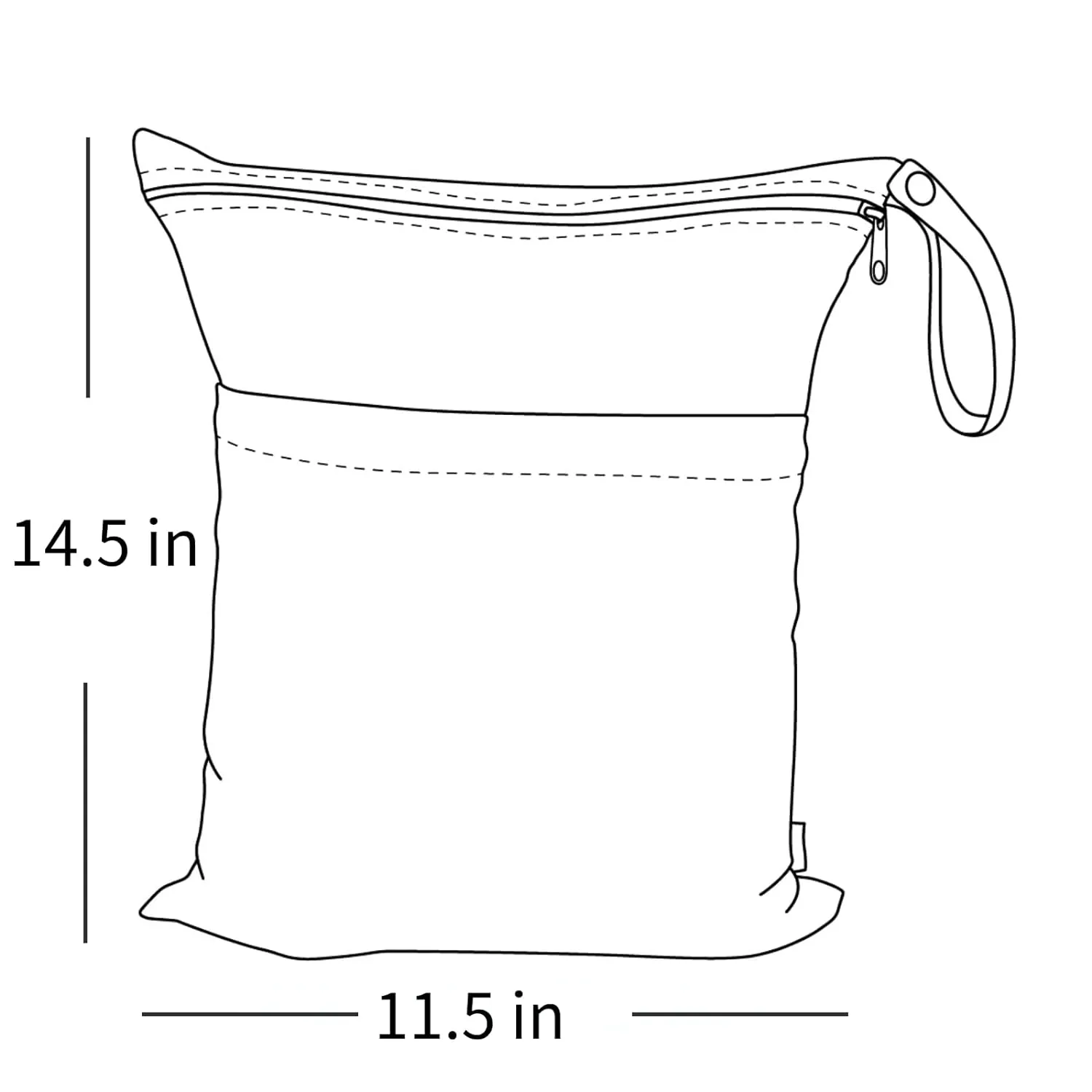 ALVABABY 2pcs Cloth Diaper Wet Dry Bags Waterproof Reusable with Two Zippered Pockets Travel Beach Pool Daycare Soiled Baby Items Yoga Gym Bag for Swimsuits or Wet Clothes LZ8081