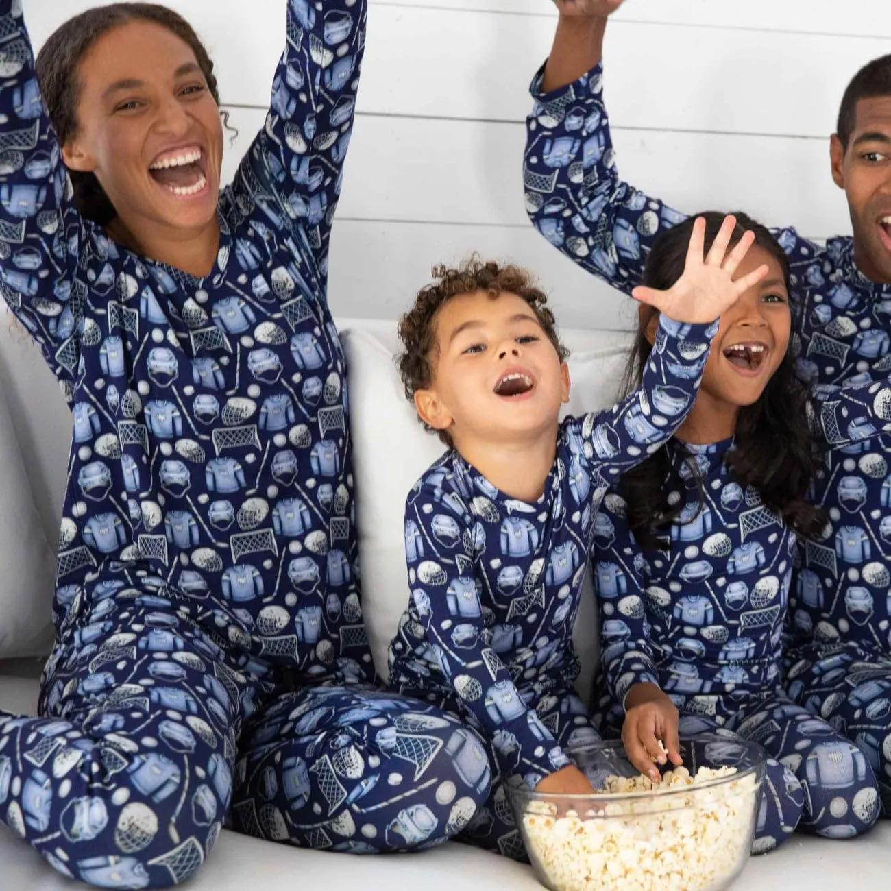 Blue Bamboo Pajama 2-Piece Lounge Set, Sustainable Pajamas, Long Sleeve, Washable, Cute Pajama Jumper