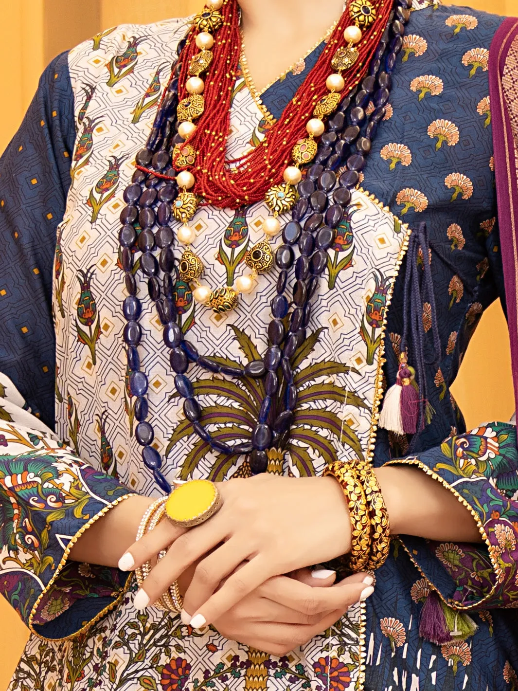 Blue Lawn 3 Piece Stitched - ALP-934