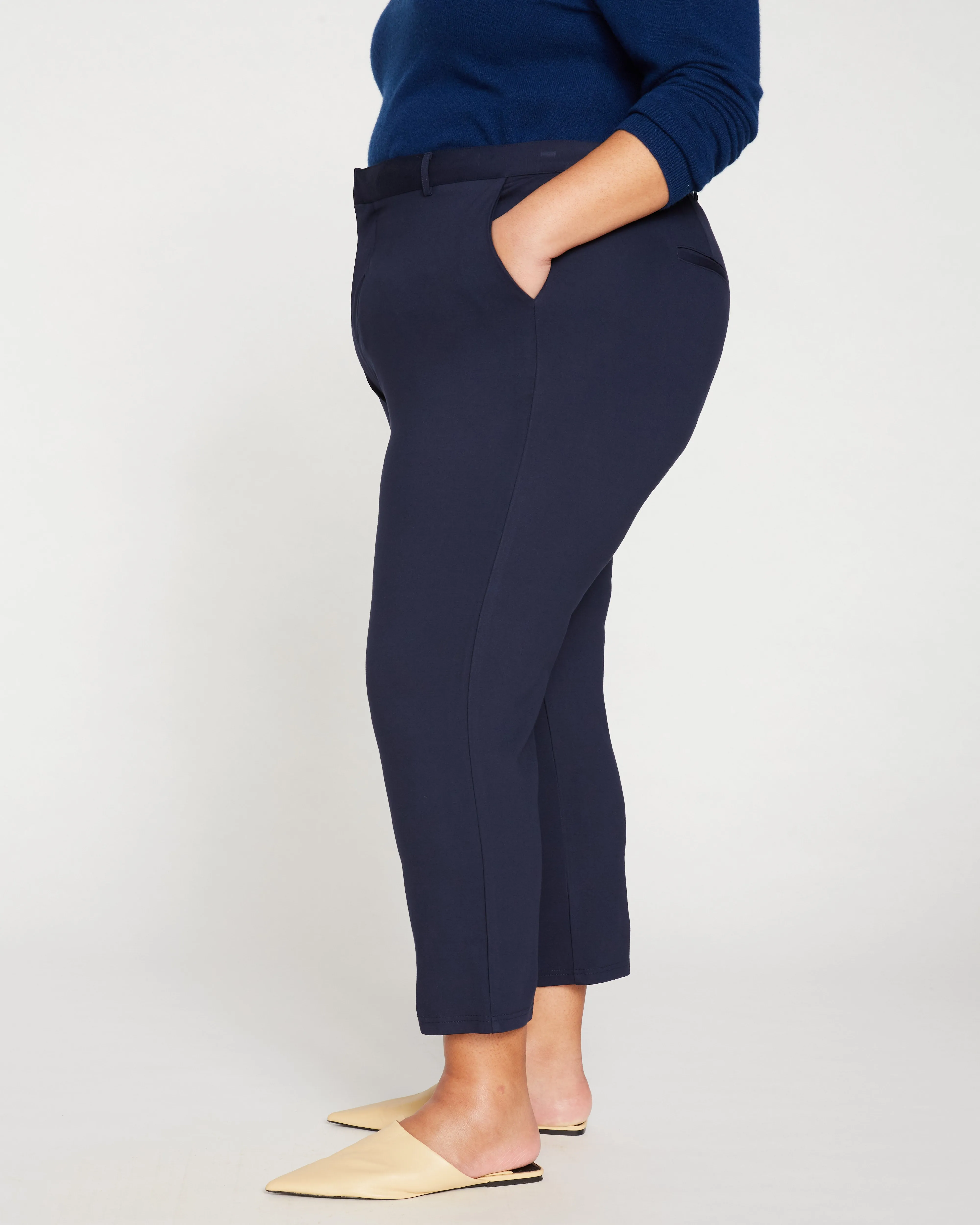 Cigarette Pants - Navy