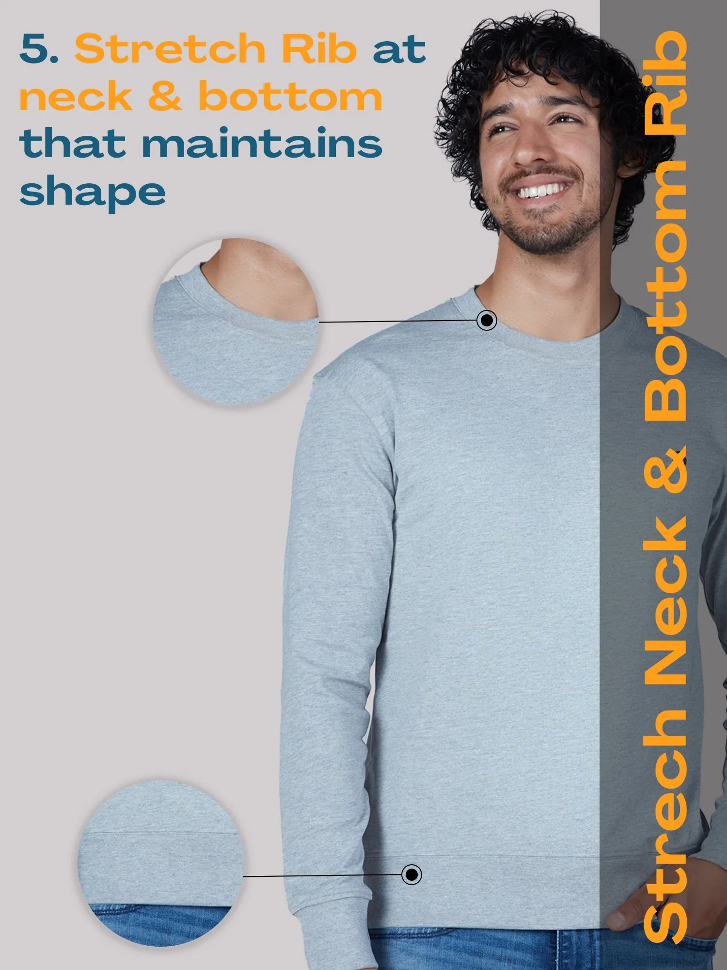 Classic Cotton All-Weather Sweatshirt – Grey Melange