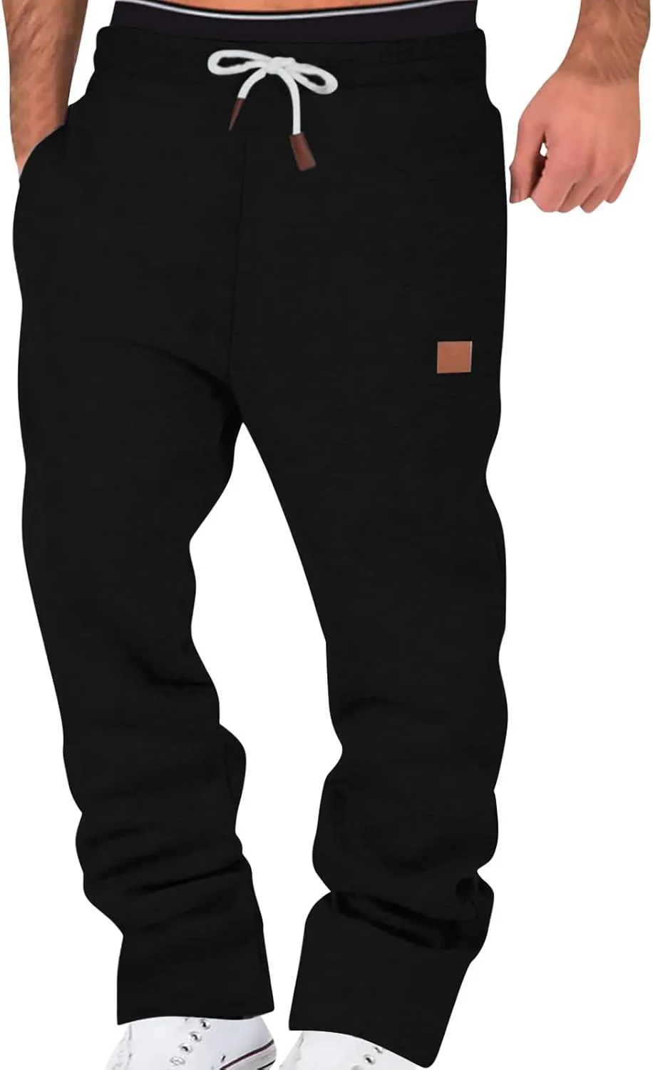 Cotton Joggers for Men Drawstring Sweatpants Workout Athletic Running Pants