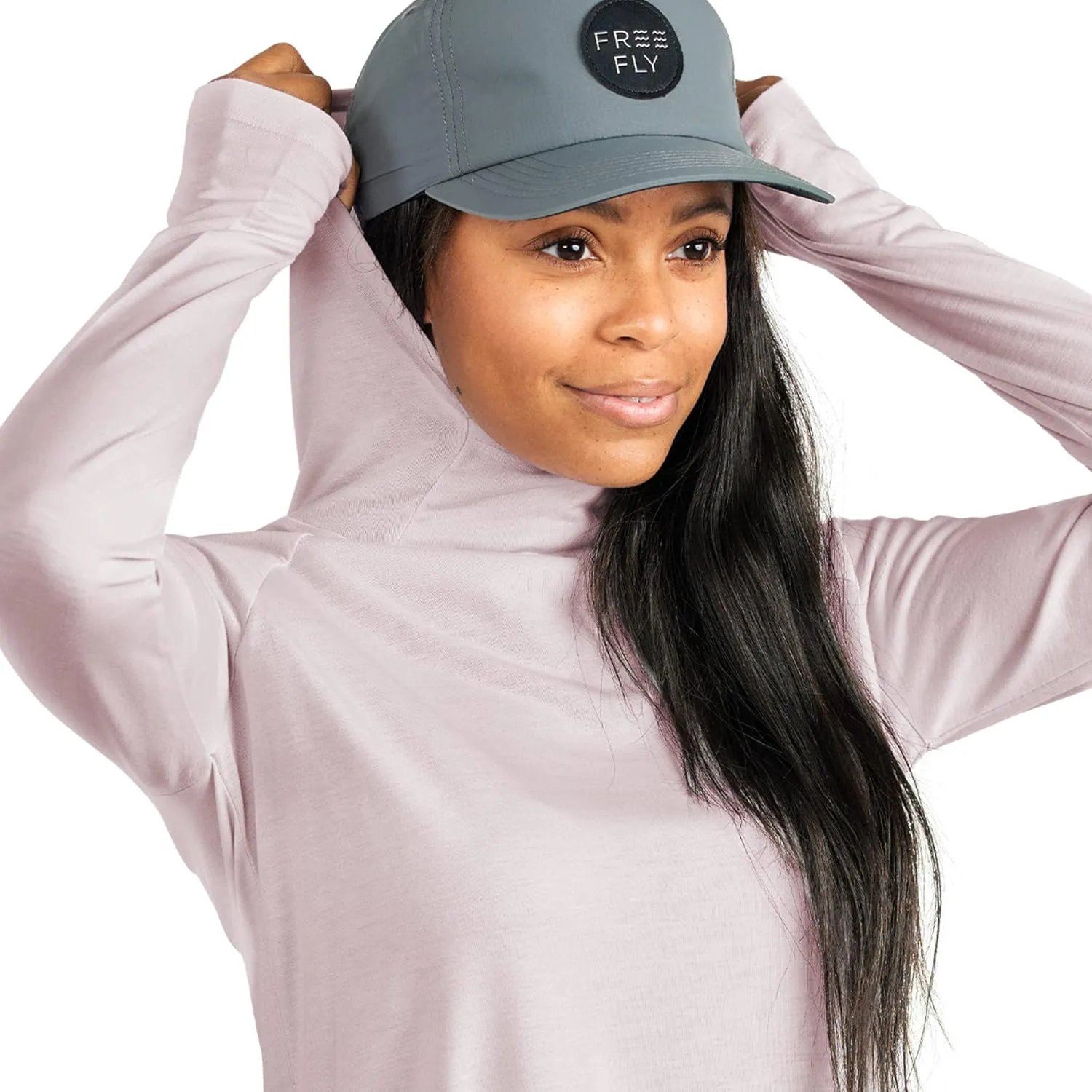 Free Fly Women's Lightweight Hoodie - UPF 40  Sun Protection Moisture Wicking, Breathable Bamboo Viscose Outdoor Shirt