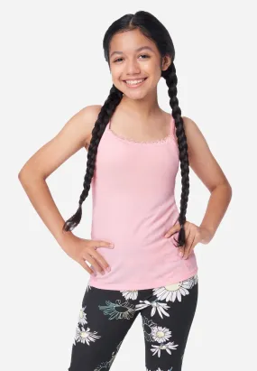 Lace-Trim Scoop Neck Tank