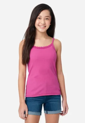Lace-Trim Scoop Neck Tank