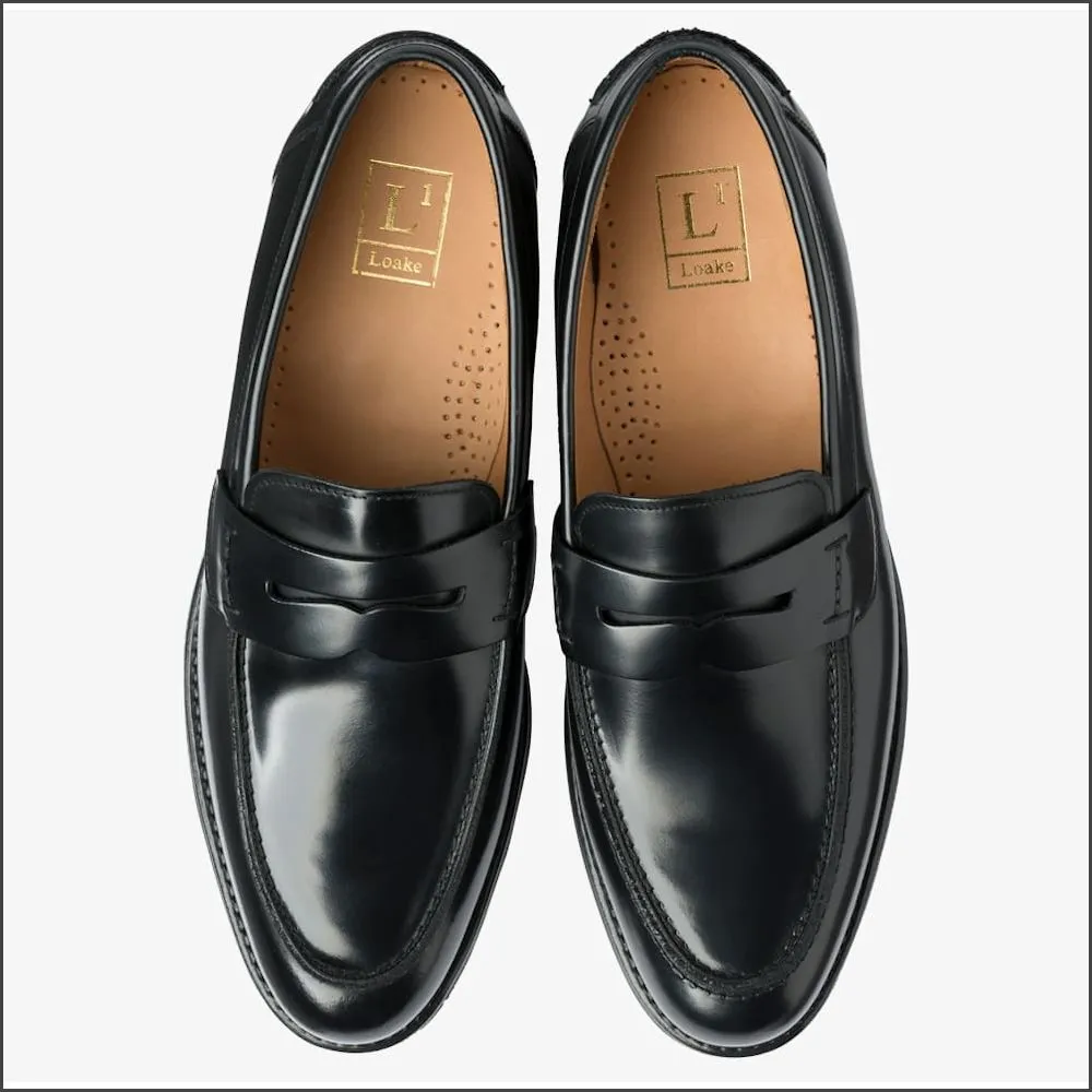 Loake 356 Black Saddle Loafer Shoe Size 9 Only/