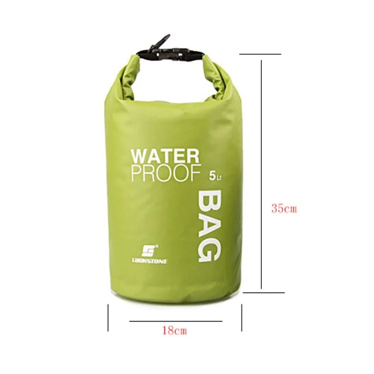 LUCKSTONE 5L Outdoor Scratch-Resistant Swimming Waterproof Bag(Bean Green)