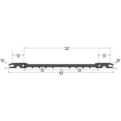 Pemko ADJ232V14BL Adjustable Width Eco-V Threshold - 14-1/2” Width, 23/32" Height, Black