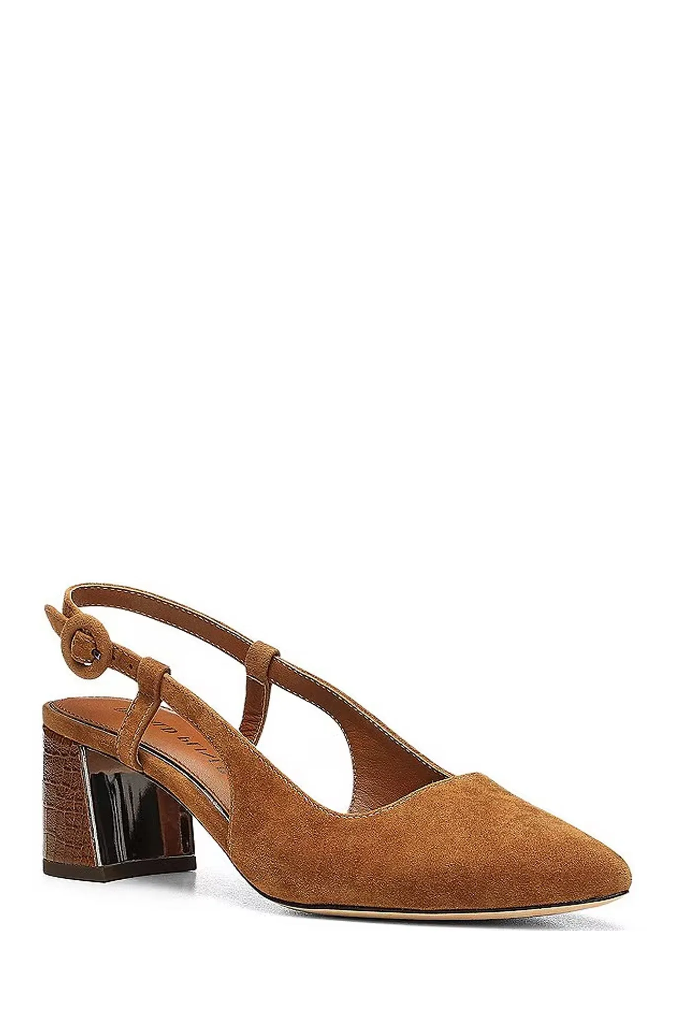 Song Croc Heel - Saddle Suede