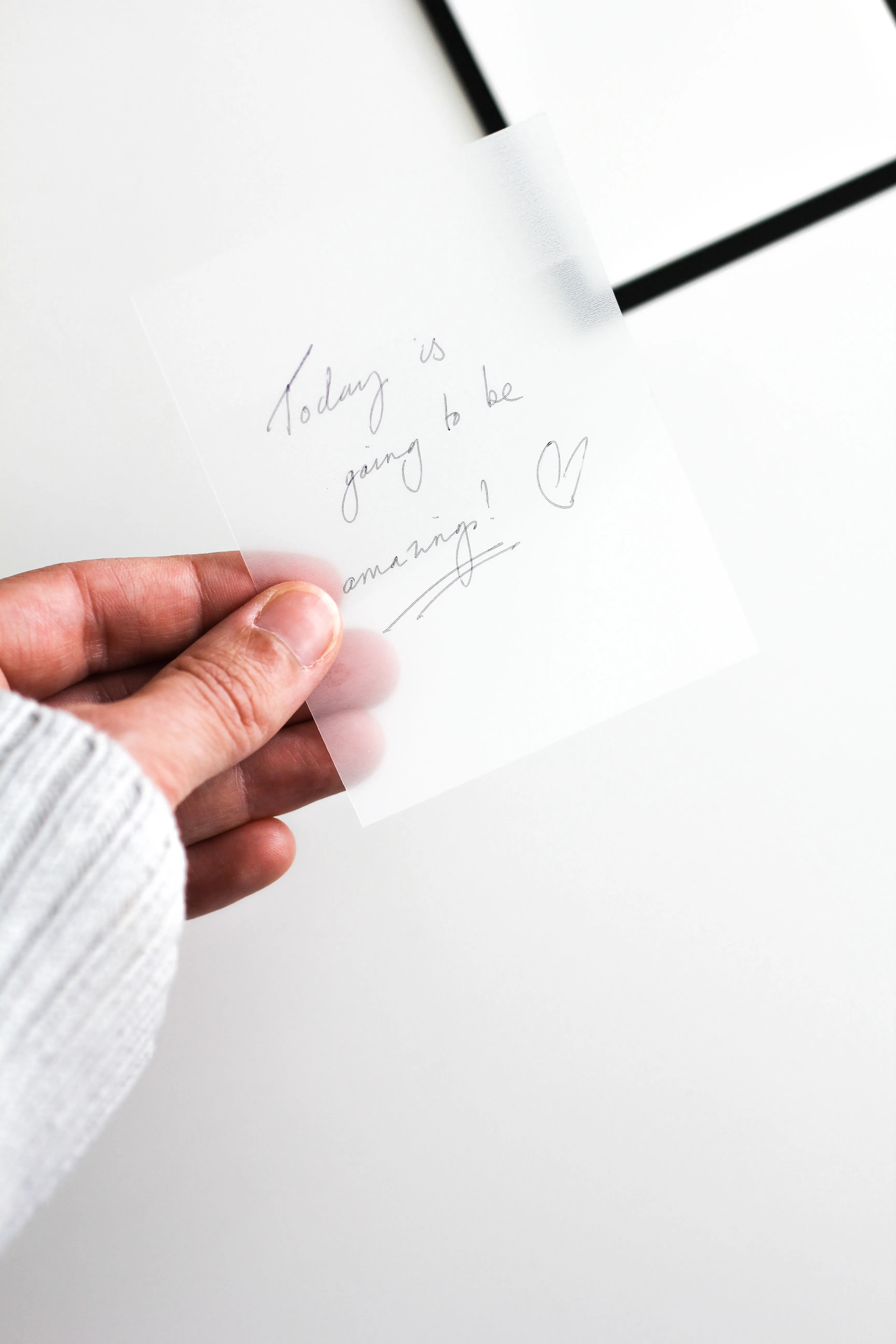 Transparent sticky notes