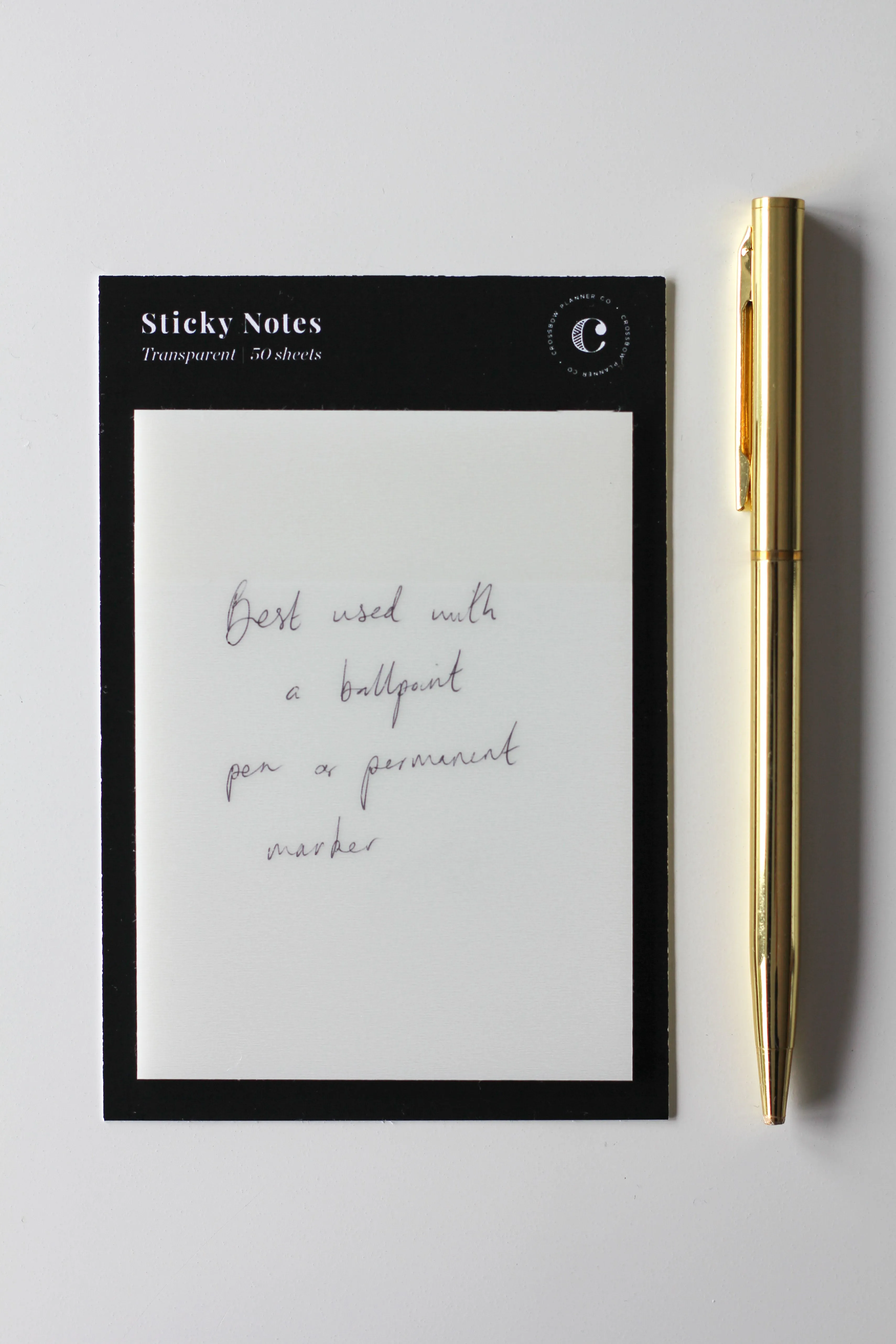 Transparent sticky notes
