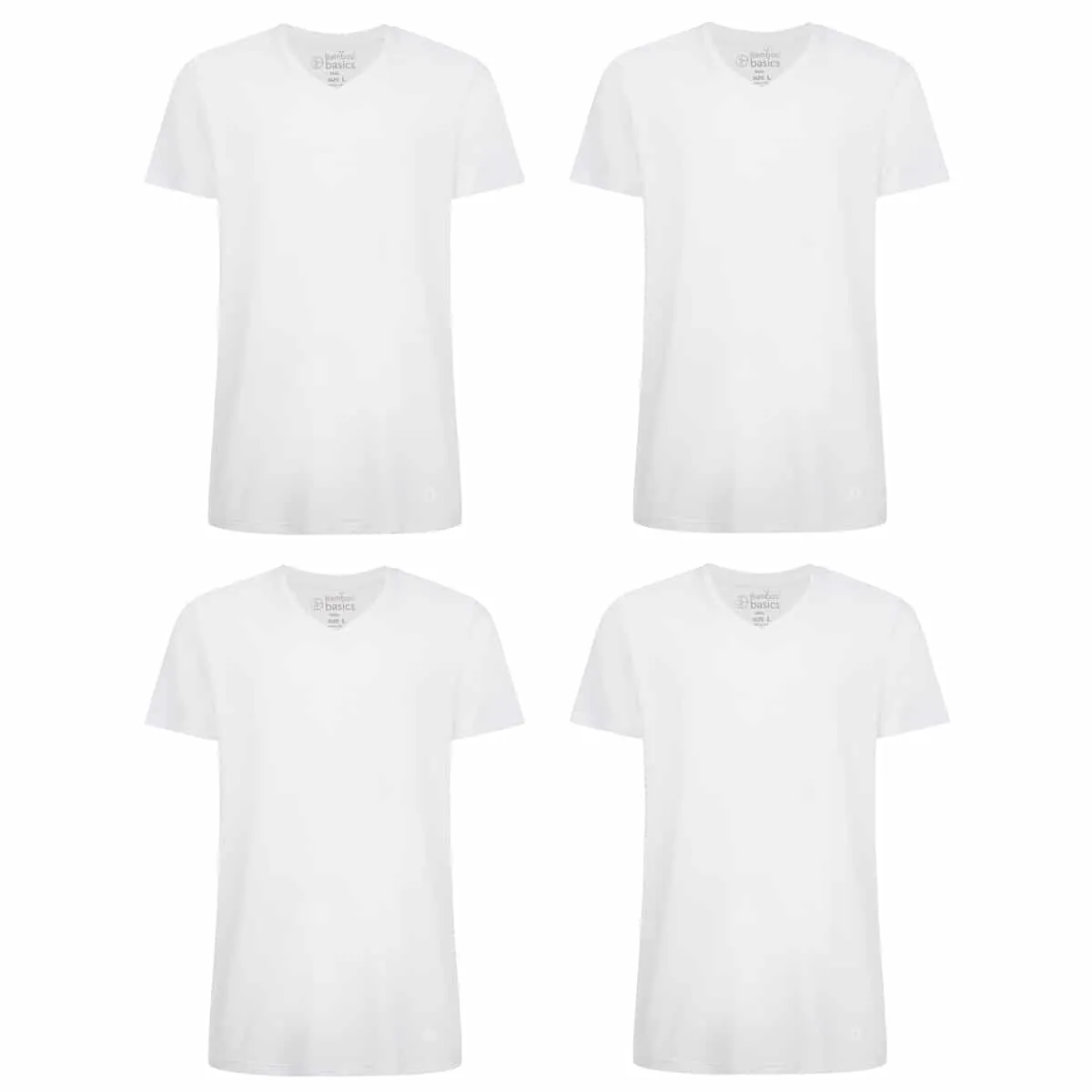 Voordeelbundel: T-Shirts Velo V-hals (4-pack) – Wit