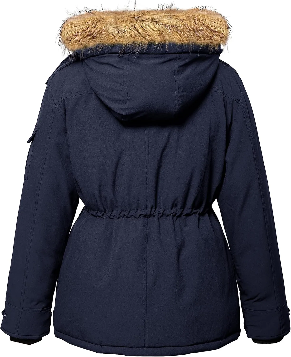 wantdo Women's Plus Size Winter Coat Puffer Jacket Warm Thicken Parka Overcoat with Removable Hood