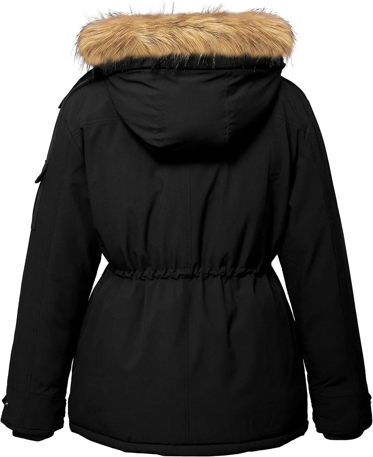 wantdo Women's Plus Size Winter Coat Puffer Jacket Warm Thicken Parka Overcoat with Removable Hood