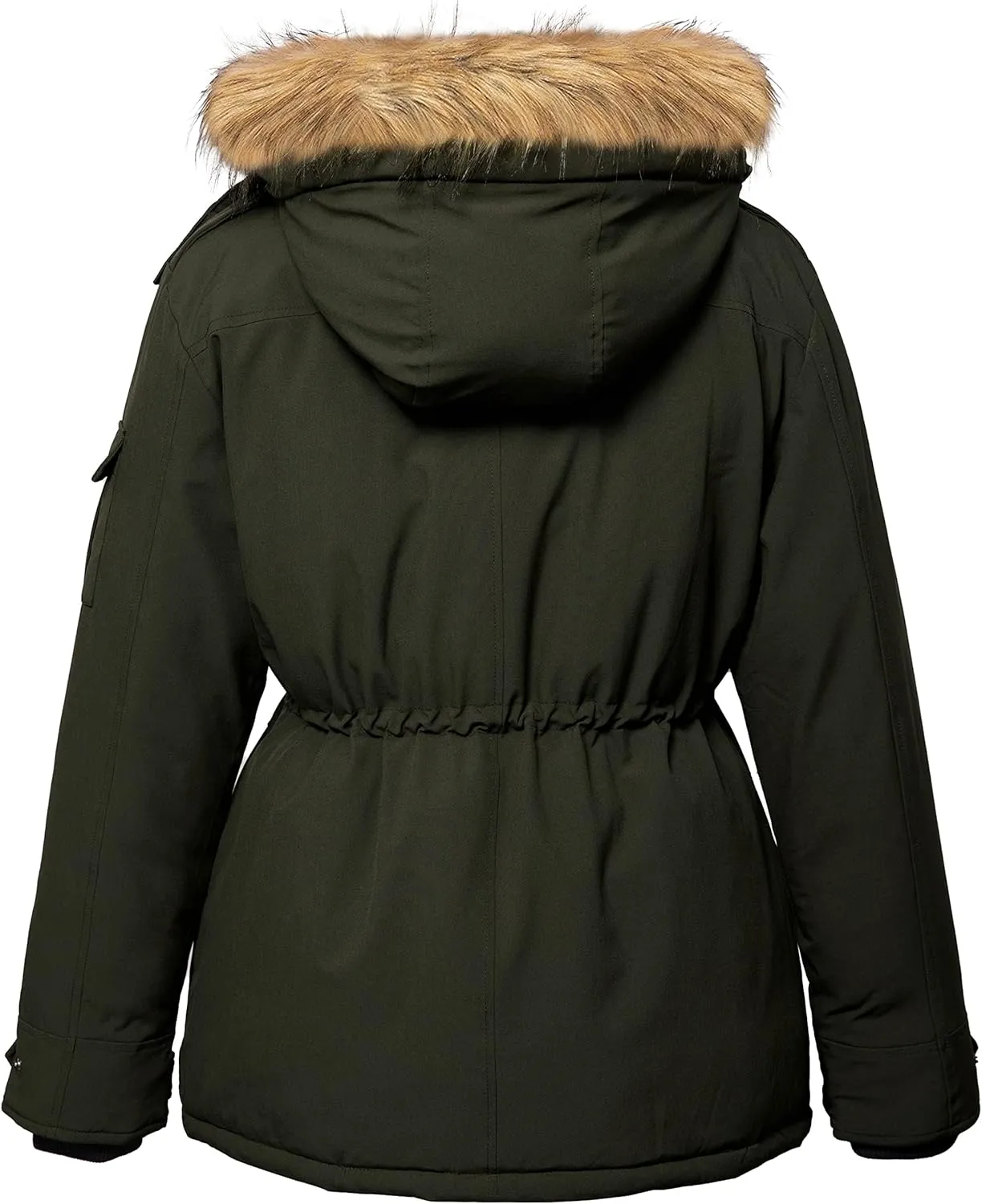 wantdo Women's Plus Size Winter Coat Puffer Jacket Warm Thicken Parka Overcoat with Removable Hood
