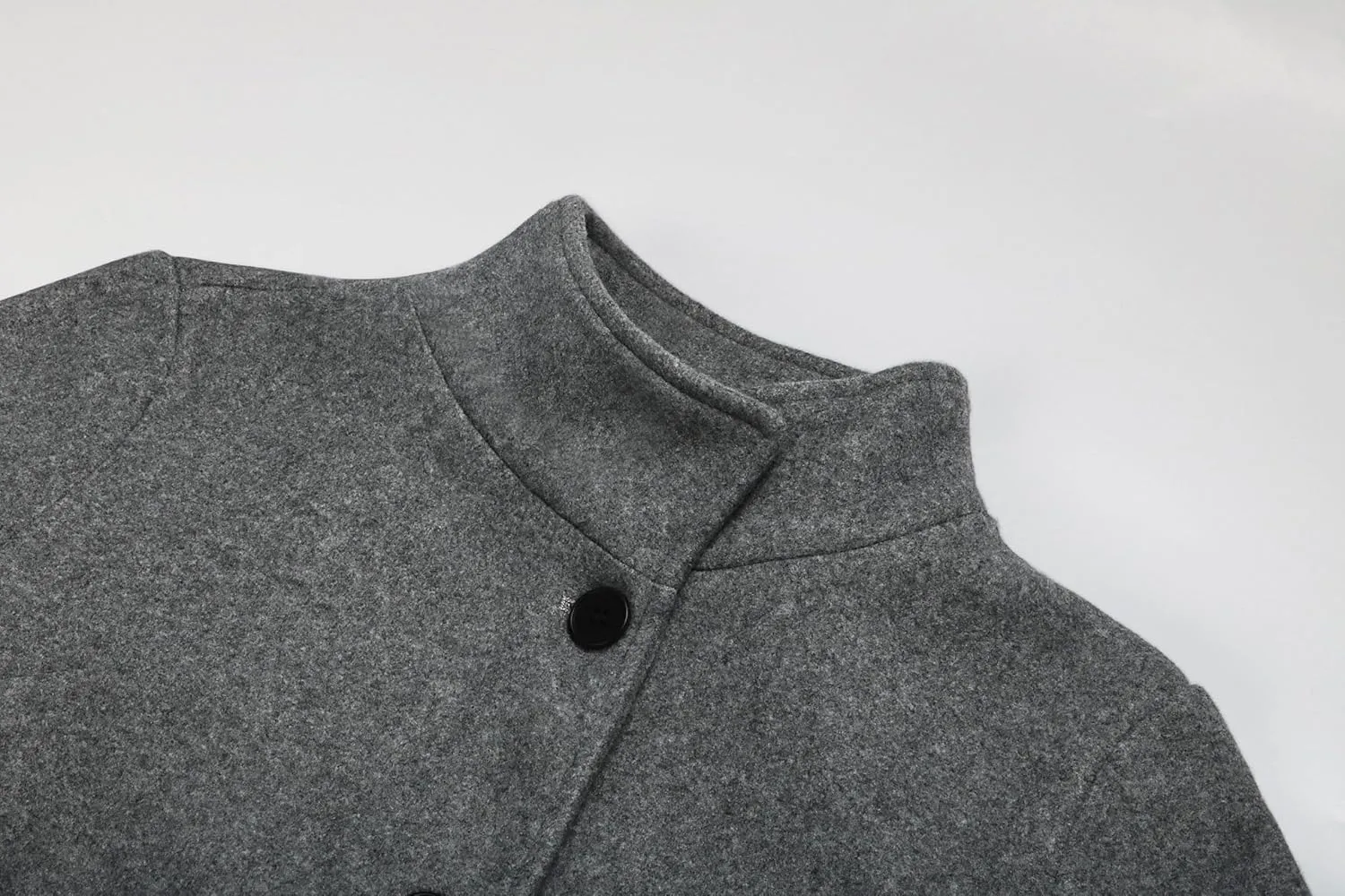Wool Coats for Women 2024 Plus Size Casual Thicken Stand Collar Single Breasted Winter Jackets with Pockets Fashion