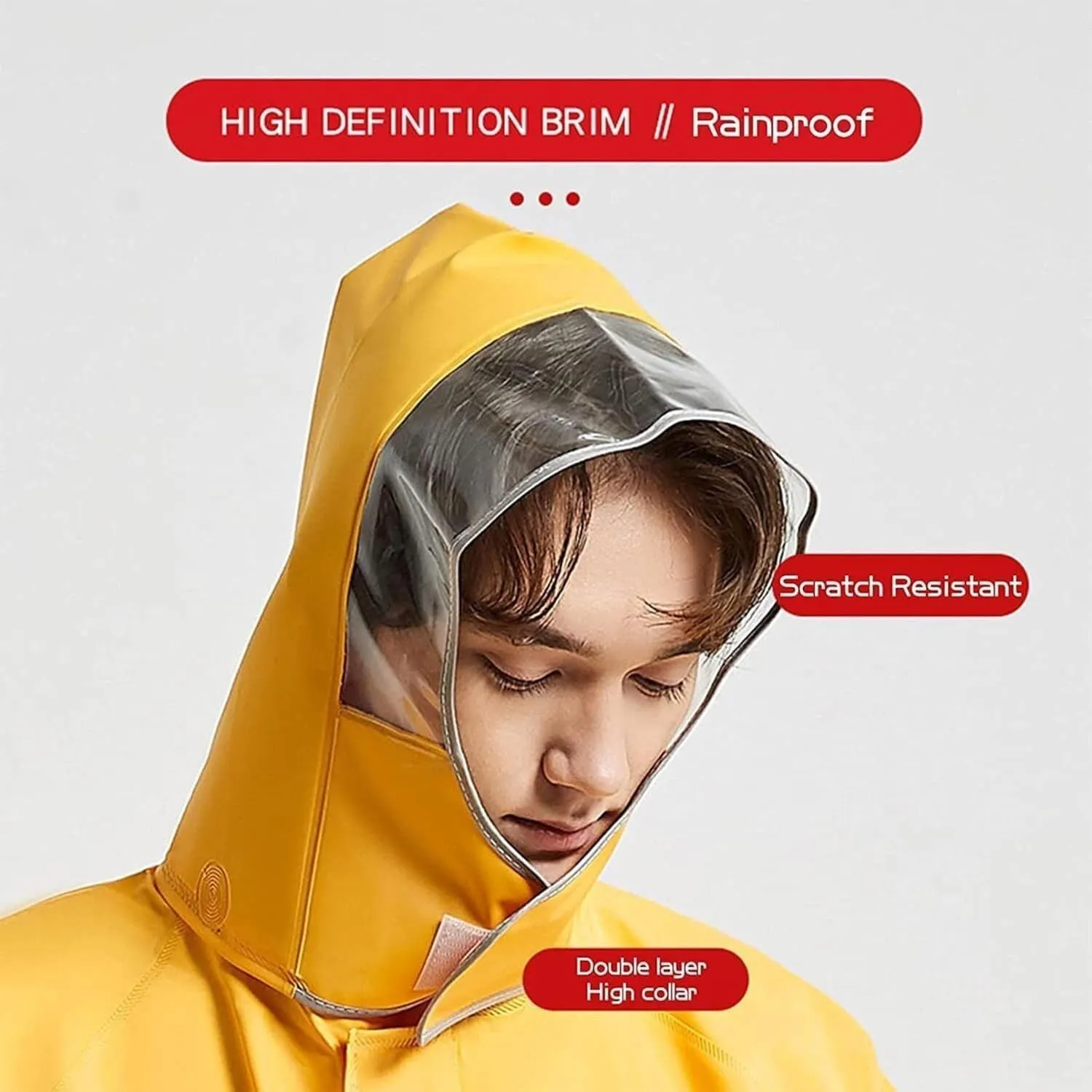 Work Raincoat Men's Raincoats, Women's Raincoats, Waterproof, Breathable, Safe, Reflective Raincoats and Pants, Work, Fishing, Cycling(X-Large)