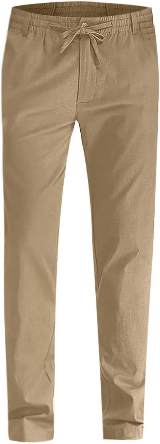 Ymosrh Mens Fashion Joggers Pants Large Elastic Waist Cotton Versatile Solid Color Sweatpants Scrubs Men Set Joggers